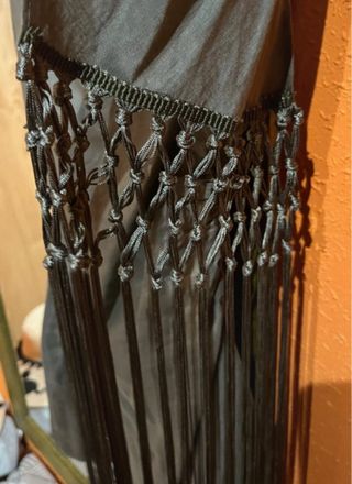 Vestido Lino Zara asimétrico sin uso kaki