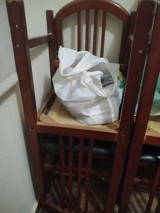 4 sillas comedor madera - marrón