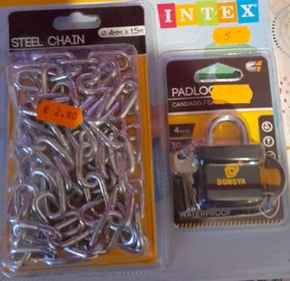 Cadena acero 4mm + Candado