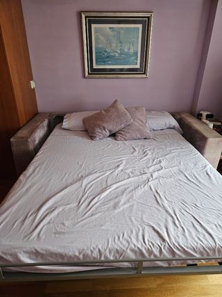 Sofá cama violeta - 2 plazas