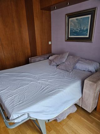 Sofá cama violeta - 2 plazas