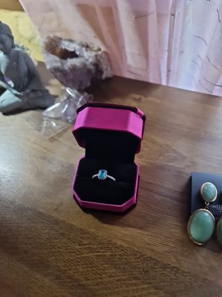 Anillo plata turquesas