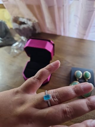 Anillo plata turquesas