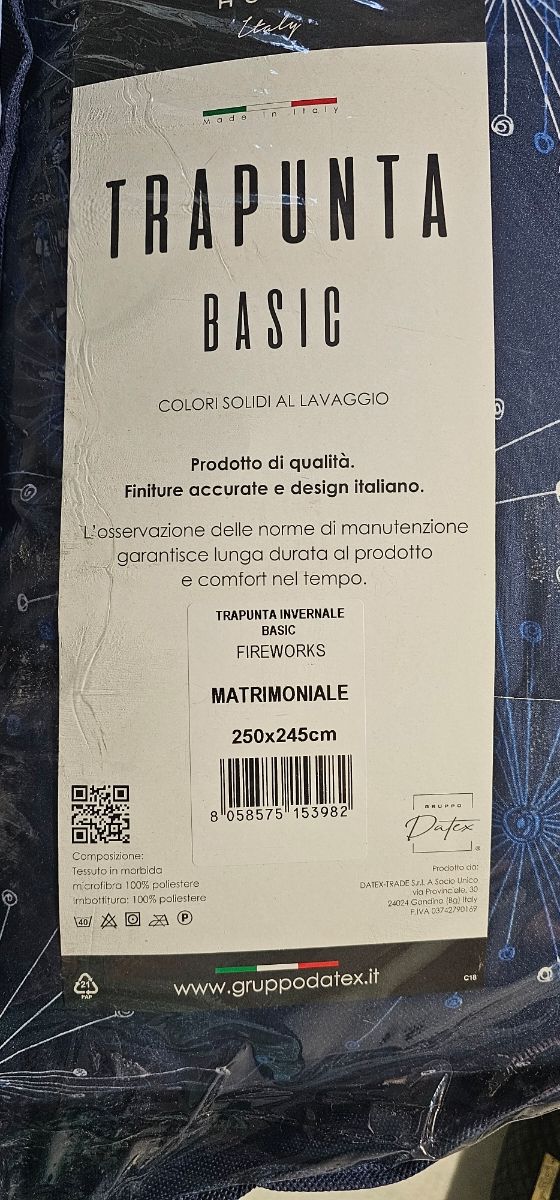 Trapunta blu nuova - stelle