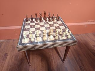 Scacchiera da tavolo in legno il re e 9 centimetri