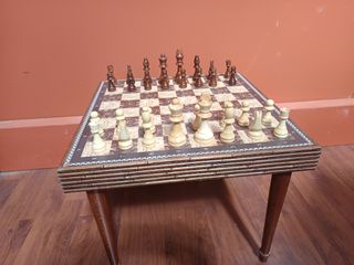 Scacchiera da tavolo in legno il re e 9 centimetri