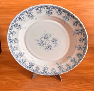 Fuente lisa o plato decorativo porcelana