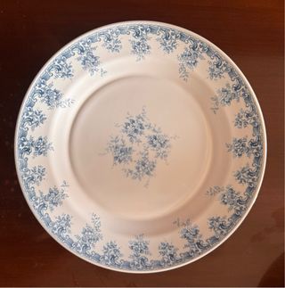 Fuente lisa o plato decorativo porcelana