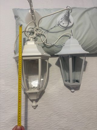 3 Faroles Exterior - Blancos y Gris