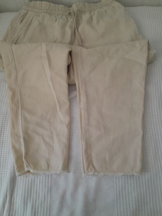 Pantalones beige - Largos