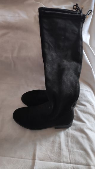Botas altas negras de ante