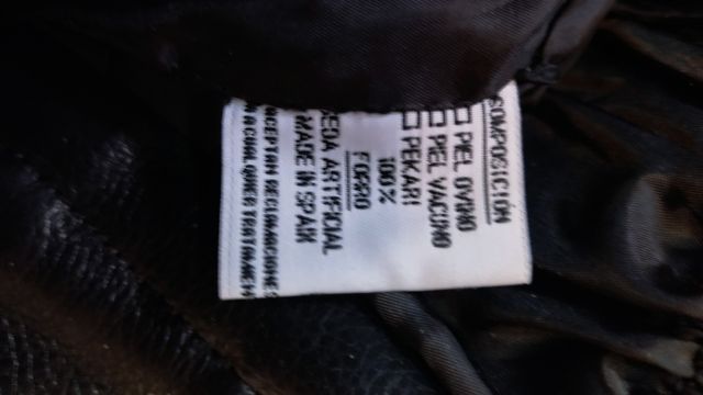 Pantalones moto cuero negro talla L -XL