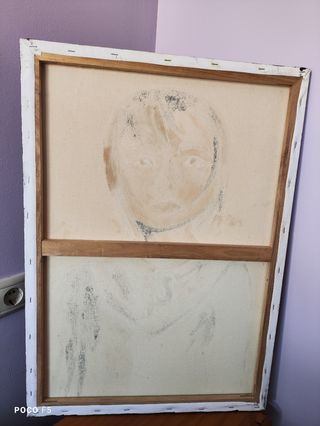 Retrato acrílico multicolor