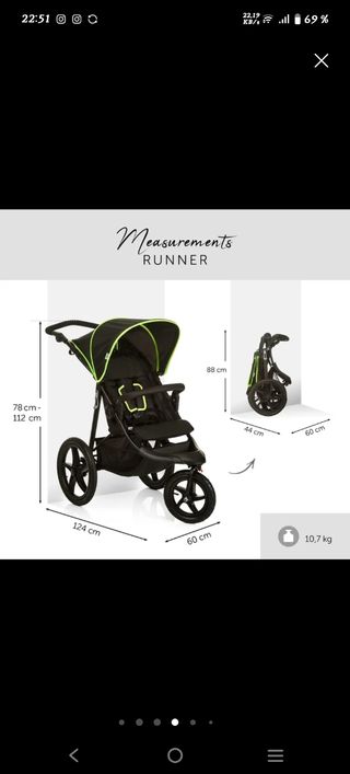 Silla Hauck paseo niño