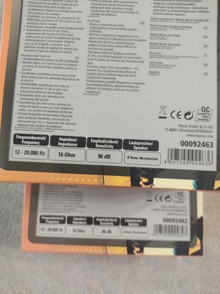 Auriculares Hama Music Sport (2 uds)