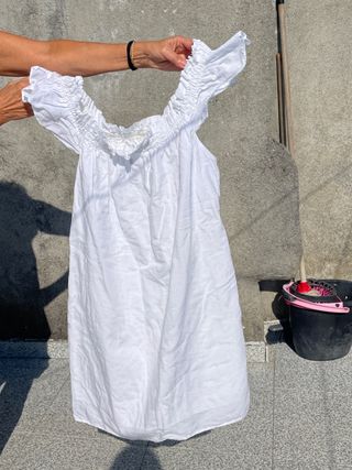 Vestido blanco mujer - boho