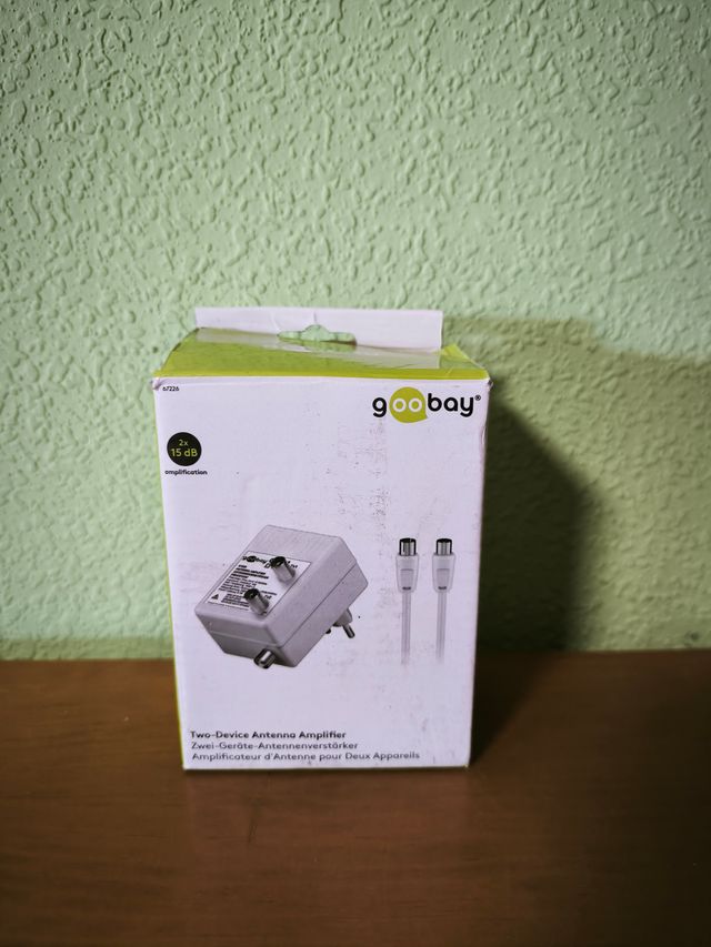 Amplificador goobay 2x15dB Antena TV