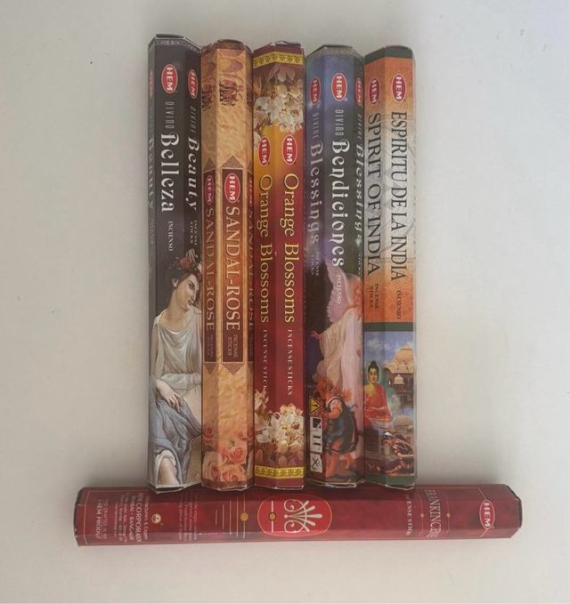 Quemador incienso artesanal + 6 paquetes inciensos