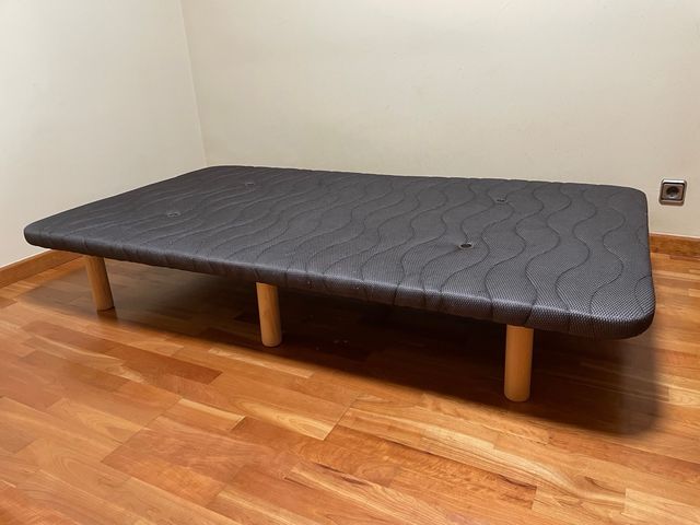 Base cama gris - tapizada