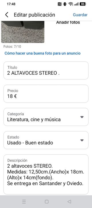 Altavoces estéreo vintage