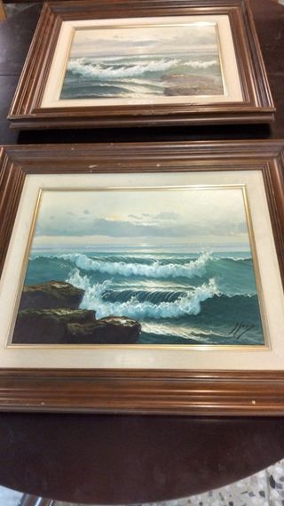cuadros marineros con firma60 x52Precio los
dos
