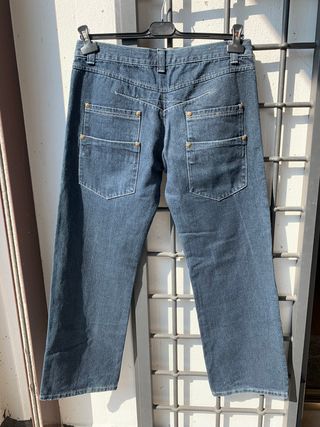 Jeans larghi uomo blu