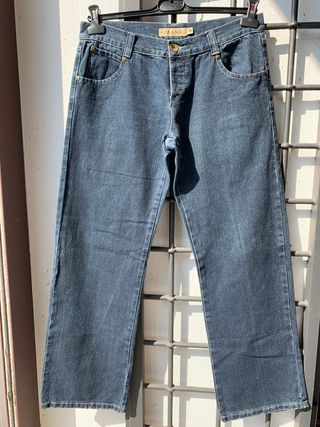 Jeans larghi uomo blu