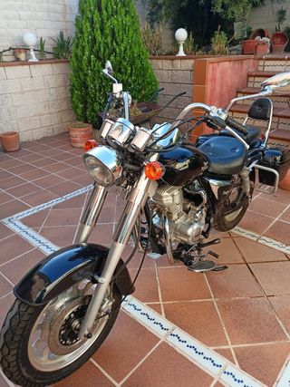 Moto Eagle TBQ, 125cc negra