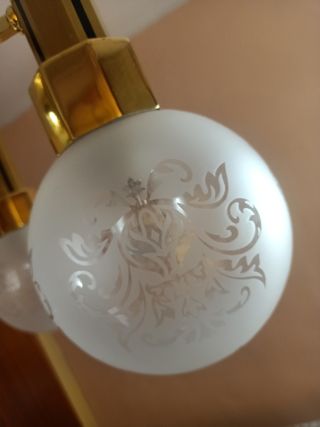 Lampara techo dorada 5 luces