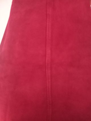 Falda de piel de ante auténtica Topshop