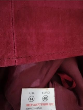 Falda de piel de ante auténtica Topshop