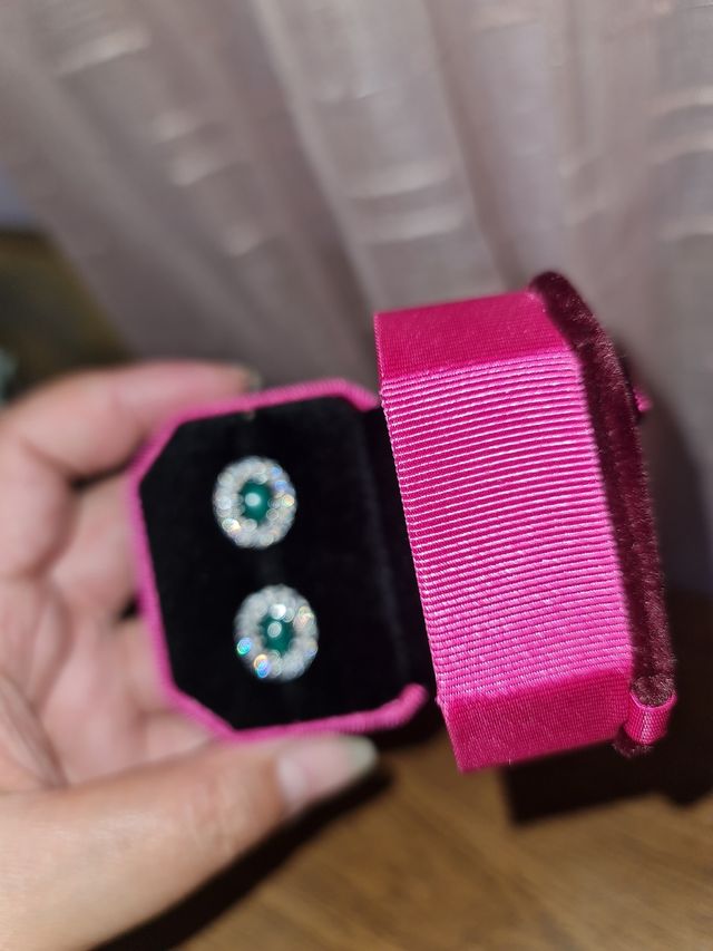 Pendientes Plata con Ónix Verde