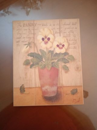 Cuadro flores vintage