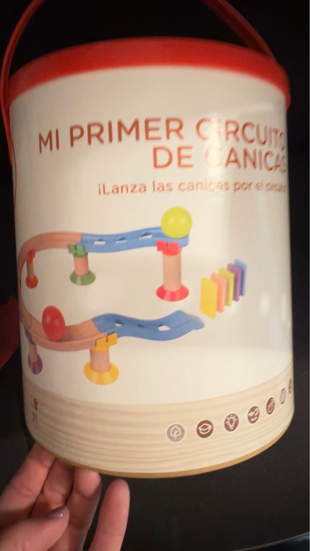 Circuito canicas madera