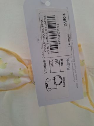 Conjunto bebé niña 3 meses