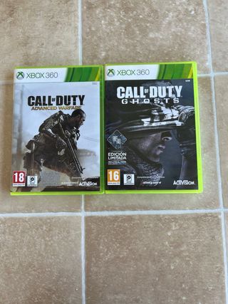2x Call of Duty Xbox 360 - Ghosts & Advanced Warfa