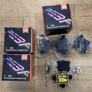 Pack 4 Caixa conexão impermeável luminárias