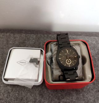 Reloj Fossil negro - dorado