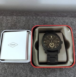 Reloj Fossil negro - dorado
