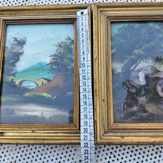 Dipinti olio - 2 quadretti vintage