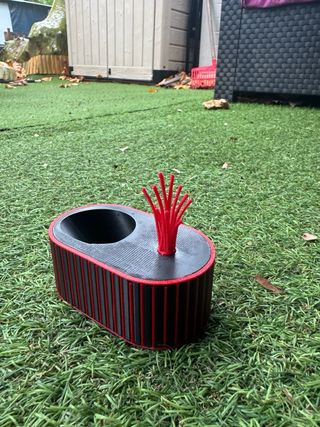 Soporte mando PS5 - Negro Rojo