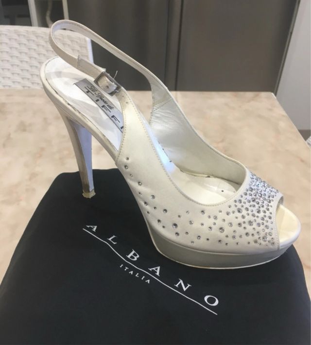 Sandali sposa Albano bianchi