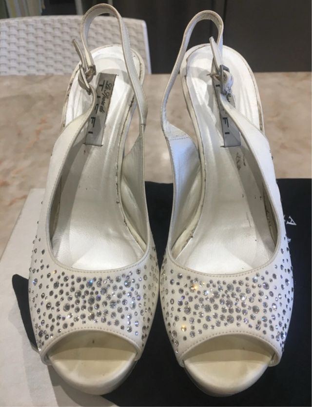 Sandali sposa Albano bianchi