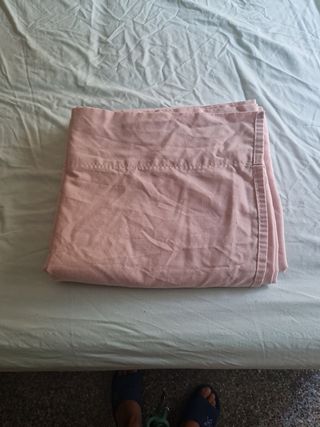Sábana encimera rosa 180cm algodón