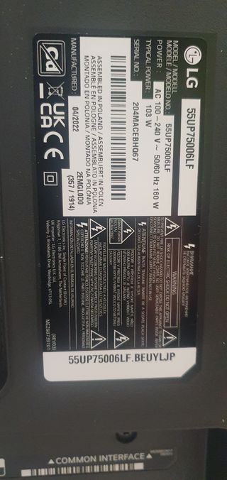 Placa alimentación TV  LG 55UP75006LF