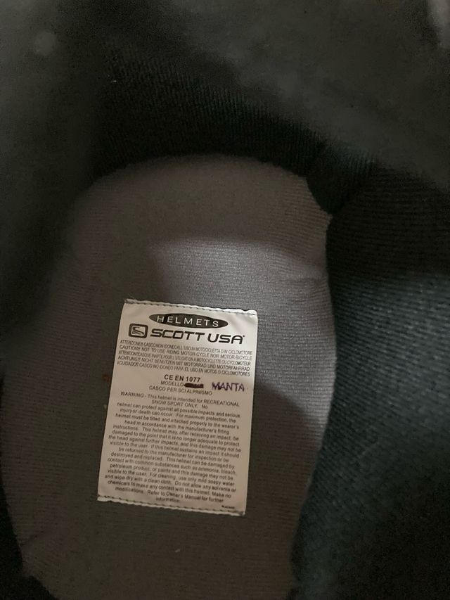 Casco sci bambino Scott tg 56 peso 430 grammi