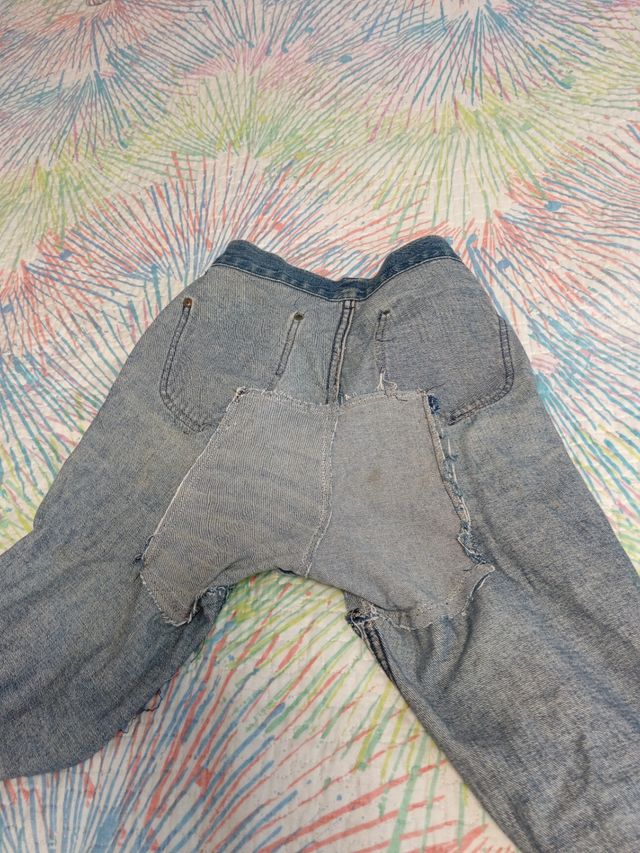 Jeans rotos vintage azul