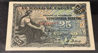 Billete 25 Pesetas España 1906