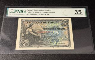 Billete 25 Pesetas España 1906