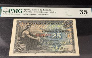 Billete 25 Pesetas España 1906